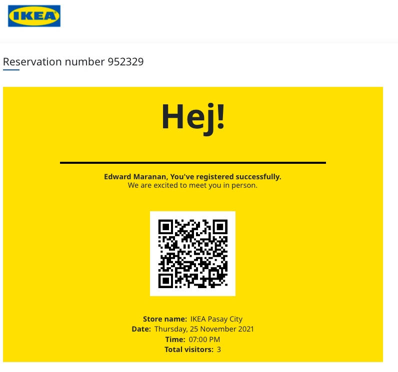 Ikea booking